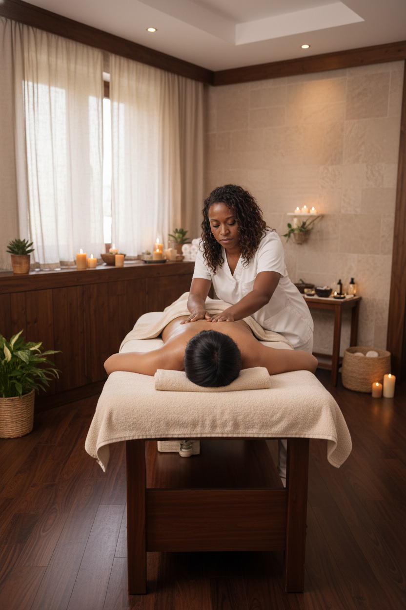 Deep tissue massage therapy for muscle tension relief