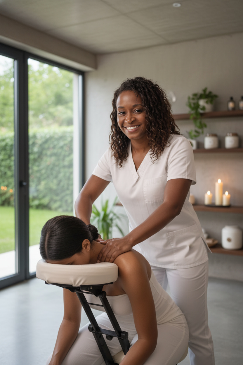 Mobile group chair massage for events and offices