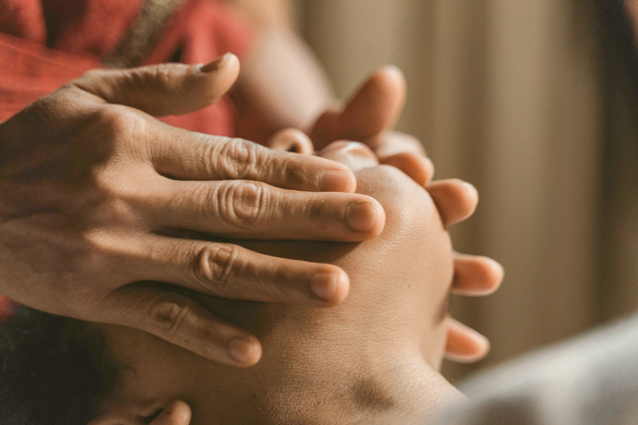 Massage therapy supporting vagus nerve stimulation and nervous system relaxation for stress relief