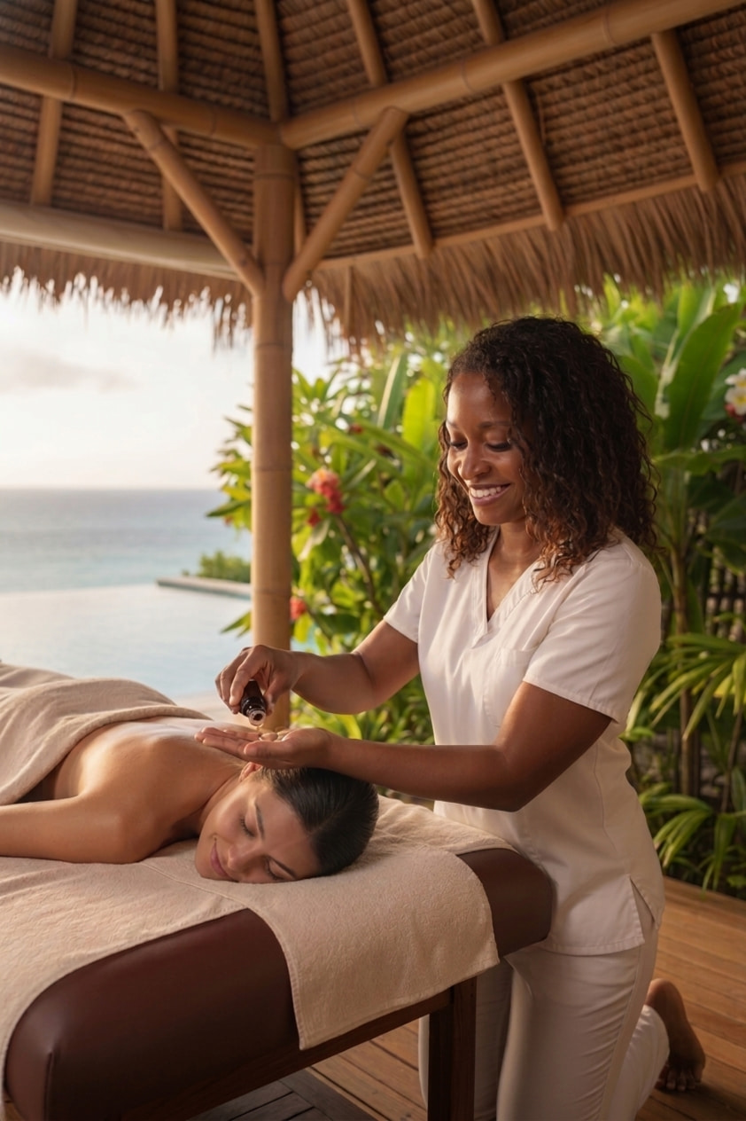 Chioma of Chloe Massage Spa outdoors